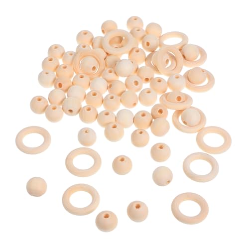 SEWACC Teiliges Holzperlen Holzring-set Naturbelassen mit Großen Löchern Makramee-bastelmaterial für DIY Schmuck Kränze und Handgefertigte Dekorationen aus Holz SEWACC Teiliges Holzperlen Holzring-set Naturbelassen mit Großen Löchern Makramee-bastelmaterial für DIY Schmuck Kränze und Handgefertigte Dekorationen aus Holz von SEWACC