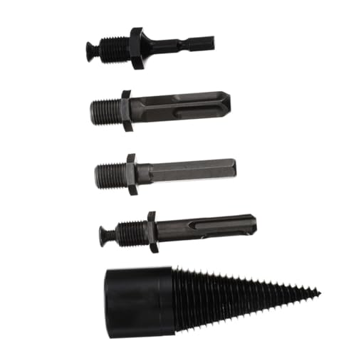 SEWACC Teiliges Holzspalter Bohrer Konische Spaltbohrer für Elektrobohrmaschine Heavy Duty Holzspaltkegel Vibrationsfest Zeitsparend Einfache Spaltung von SEWACC