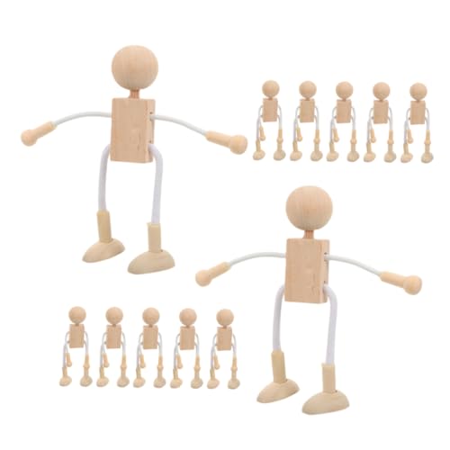 SEWACC Teiliges Kleine Holzfiguren zum Bemalen Kindgerechte Holzpuppen Sicherem Material Diy Bastelset für Kreative Dekoration und Handgemachte Kunstprojekte SEWACC Teiliges Kleine Holzfiguren zum Bemalen Kindgerechte Holzpuppen Sicherem Material Diy Bastelset für Kreative Dekoration und Handgemachte Kunstprojekte von SEWACC