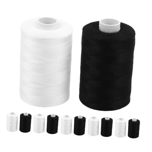 SEWACC Teiliges Nähgarn Polyester Faden Robust Reißfest DIY Handnähen Quilten Schwarz Weiß für Nähmaschine Haushalt Künstlerisches Sticken Anfänger SEWACC Teiliges Nähgarn Polyester Faden Robust Reißfest DIY Handnähen Quilten Schwarz Weiß für Nähmaschine Haushalt Künstlerisches Sticken Anfänger von SEWACC
