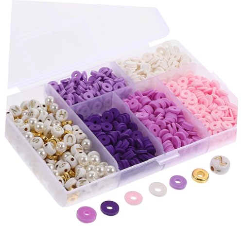 SEWACC Teiliges Polymer Clay Perlen für Schmuckherstellung Bunte Flache Soft Clay Perlen für Armbänder Halsketten DIY Bastelset Sicher und Kreativ für Teenager Mädchen von SEWACC