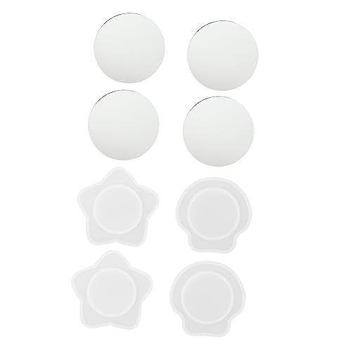 SEWACC Teiliges Silikon Spiegel Gießform für Epoxidharz DIY Flexible Transparente Spiegel Formen für Schmuckherstellung und Basteln Einfach zu Entformen und Reinigen von SEWACC