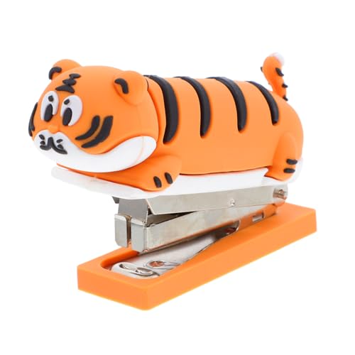 SEWACC Tiger Hefter Handhefter Nähhefter Tragbarer Hefter Süßer Hefter Kawaii Hefter Lehrer Hefter Tier Hefter Kleiner Hefter Kompakter Hefter Handhefter Pvc Weichkleber von SEWACC