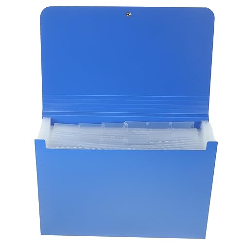 SEWACC Tragbare Dokumentenmappe Blau Fächermappe mit Fächern für Büro und Zuhause zur Aufbewahrung von Rechnungen und Kleinen Dokumenten SEWACC Tragbare Dokumentenmappe Blau Fächermappe mit Fächern für Büro und Zuhause zur Aufbewahrung von Rechnungen und Kleinen Dokumenten von SEWACC