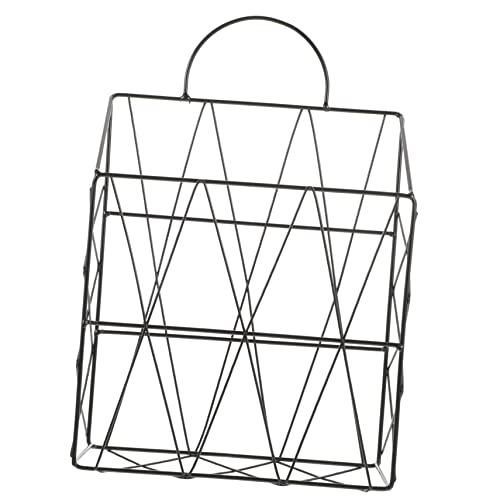SEWACC Tragbarer Zeitungsständer Bindemittel Stand Rechnung Wandorganisator Buchregale Gold Buchende Zeitschriftenständer Boden Deckel Büro Buchanzeige Zeitschriftenhalter Tür Eisen Black von SEWACC