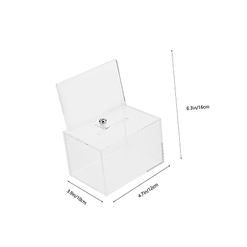SEWACC Transparente Acryl Meinungsbox mit Schloss Multifunktionale Spenden und Wahlurne Sichere Losbox für Briefe und Geld für Klassenzimmer und Bereiche von SEWACC