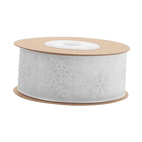 SEWACC Transparente Schneeflocken deko band Breit Weiches Bedrucktes Geschenkband für Geschenkverpackung DIY Bastelarbeiten Haar accessoires Festliche Weihnachtsbaum deko SEWACC Transparente Schneeflocken deko band Breit Weiches Bedrucktes Geschenkband für Geschenkverpackung DIY Bastelarbeiten Haar accessoires Festliche Weihnachtsbaum deko von SEWACC