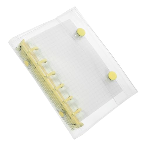SEWACC Transparentes Lose Notizbuch mit Doppeltem Druckknopf Ringbuch Notepad in Vanillefarbe Langlebiges Dekoratives Tagebuch für Schule Büro und Reiseaufzeichnungen SEWACC Transparentes Lose Notizbuch mit Doppeltem Druckknopf Ringbuch Notepad in Vanillefarbe Langlebiges Dekoratives Tagebuch für Schule Büro und Reiseaufzeichnungen von SEWACC