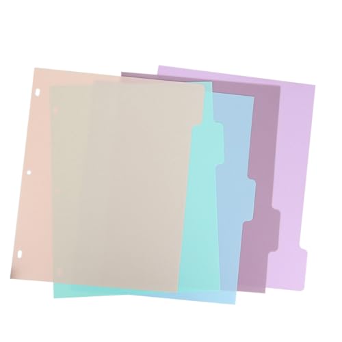 SEWACC Trennblätter aus Langlebigem PP Material Ringbuch Register mit Farbigen Reitern Nachfüllbare Planner Tabs für Büro und Alltag Organizer Seiten für Loseblatt Notizbuch von SEWACC