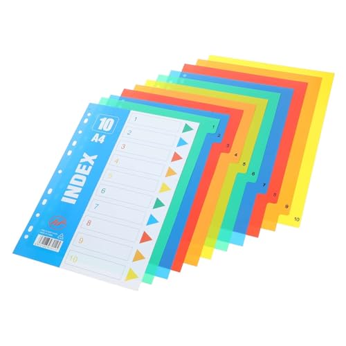 SEWACC Trennblätter für Ringordner Farbige Trennseiten aus Langlebigem Material für Bürobedarf und Organisation im Alltag SEWACC Trennblätter für Ringordner Farbige Trennseiten aus Langlebigem Material für Bürobedarf und Organisation im Alltag von SEWACC