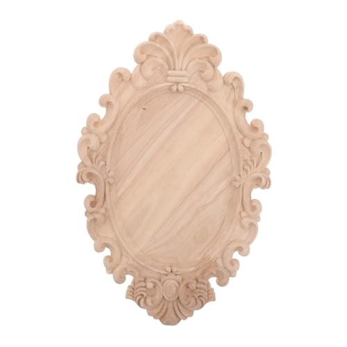 SEWACC Unlackierte Vintage Holzschnitzerei Dekorative Holzapplikationen Rustikale Möbel Holzverzierung Für Schrank Türen Kleiderschrank Und Wohnkultur von SEWACC