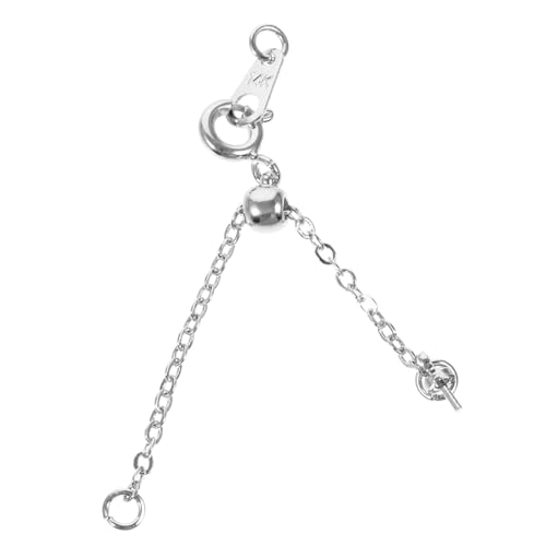 SEWACC Verstellbare Verlängerungskette mit Rundem Karabiner Armband und Halskettenverlängerung DIY Schmuckherstellung Langlebig und Glänzend Nickelfrei Platinbeschichtet von SEWACC