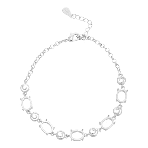 SEWACC Verstellbares Metallarmband mit Glatten Cabochon-bezel-trays DIY Schmuckzubehör Anpassbare Basis für Armbänder und Armreifen Komfortabel und Vielseitig für Individuelle Gestaltung SEWACC Verstellbares Metallarmband mit Glatten Cabochon-bezel-trays DIY Schmuckzubehör Anpassbare Basis für Armbänder und Armreifen Komfortabel und Vielseitig für Individuelle Gestaltung von SEWACC