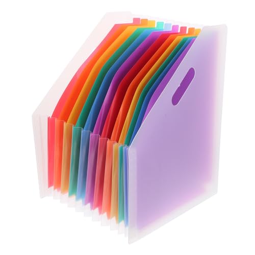 SEWACC Verticaler Aktenordner mit Mehreren Fächern Platzsparender Dokumentenorganizer für Büro und Zuhause Transparenter Fächerordner mit Großem Fassungsvermögen und Elegantem Design für von SEWACC