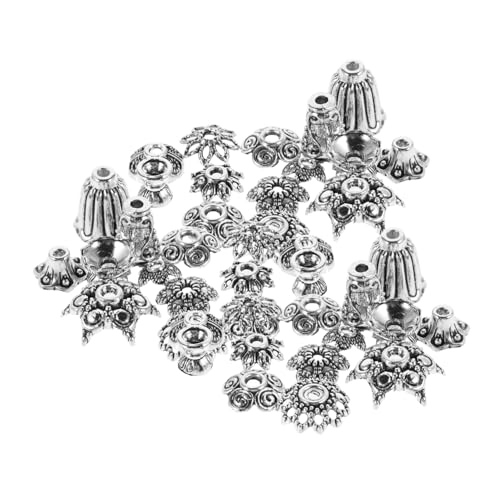 SEWACC Vintage Antike Blume Spacer Perlenkappen Bead End Caps für DIY Schmuckherstellung Armband Halskette Handwerk Zubehör von SEWACC