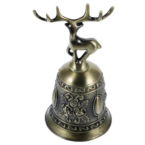 SEWACC Vintage Handglocke aus Kupfer Stabile Manuelle Serviceglocke für Restaurant Bar und Hochzeit Komfortabler Griff Langlebiges Metall Dekorative Tischglocke für Empfang und Zuhause von SEWACC