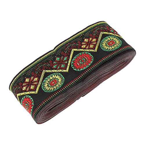 SEWACC Vintage Jacquardband 5 X 700 cm Besticktes Webband Blumenmuster Nähen Jacquard-Besatz Für DIY-Kleidungsverschönerung Dekorationen (Farbe 1) von SEWACC
