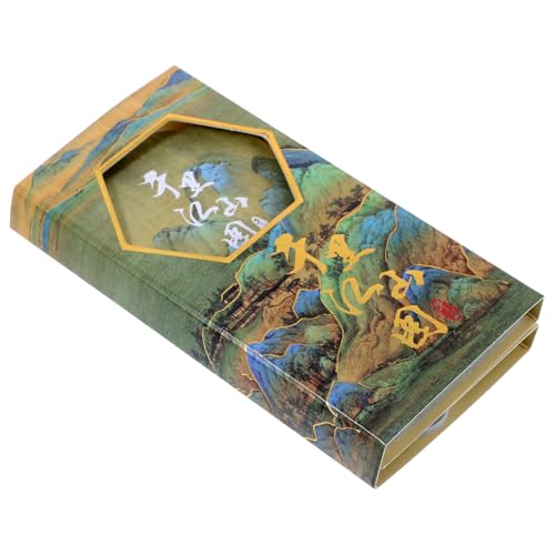SEWACC Vintage Notizblock Faltbarer Tragbarer Schreibblock mit Dickem Papier Selbstklebender Notizblock für Büro Schule und Reisen Geeignet für Stifte Dekoratives Design von SEWACC