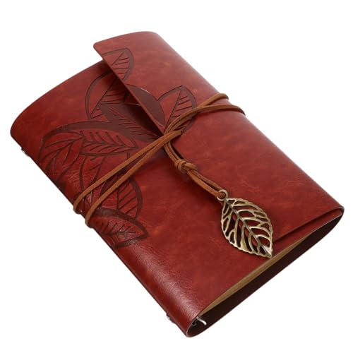 SEWACC Vintage PU Leder Notizbuch mit Baumblattprägung Wiederbefüllbares Vielseitiges Reise und Alltagstagebuch für Schüler Studenten Büro und Lehrer Langlebig Glattem Schreibpapier SEWACC Vintage PU Leder Notizbuch mit Baumblattprägung Wiederbefüllbares Vielseitiges Reise und Alltagstagebuch für Schüler Studenten Büro und Lehrer Langlebig Glattem Schreibpapier von SEWACC