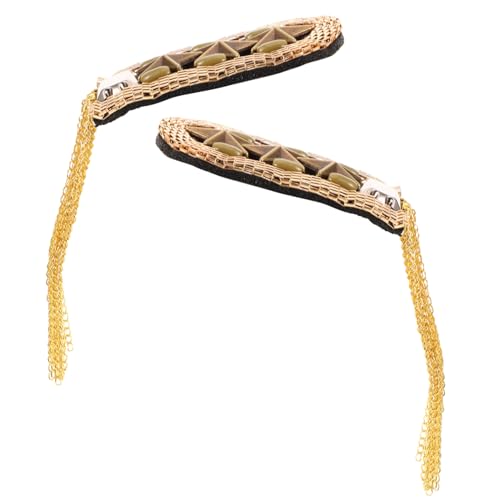 SEWACC Vintage Quasten Schulter Epauletten Brosche Metall Fransen Schulterabzeichen für Damen und Herren Modische Kleidung Anstecknadel für Vielseitige Outfit aufwertung von SEWACC