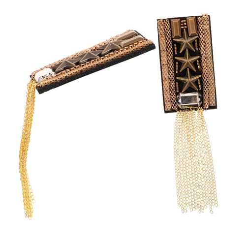 SEWACC Vintage Schulterklappen mit Quasten Dekorative Schulter Epauletten Schmuck für Damen Modische Robuste Verzierungen für Anzüge und Uniformen Teiliges in Gold SEWACC Vintage Schulterklappen mit Quasten Dekorative Schulter Epauletten Schmuck für Damen Modische Robuste Verzierungen für Anzüge und Uniformen Teiliges in Gold von SEWACC