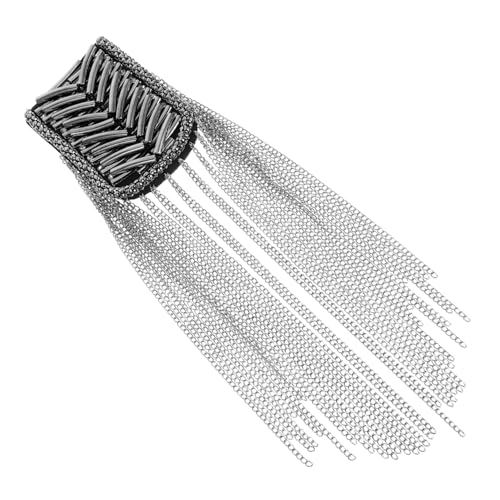SEWACC Vintage Schulterklappen mit Quasten und Handgefertigten Perlen Strassbesetztes Elegantes Schulterabzeichen für Damen Brosche zur Schnellen Reparatur von Anzügen und Uniformen SEWACC Vintage Schulterklappen mit Quasten und Handgefertigten Perlen Strassbesetztes Elegantes Schulterabzeichen für Damen Brosche zur Schnellen Reparatur von Anzügen und Uniformen von SEWACC