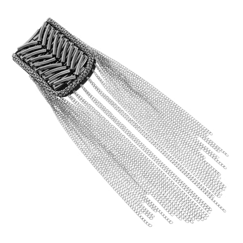 SEWACC Vintage Schulterklappen mit Quasten und Perlen Handgefertigtes Schulterabzeichen für Anzüge und Elegantes Accessoire für Formelle Anlässe von SEWACC