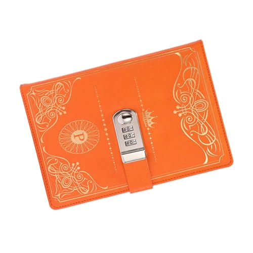SEWACC Vintage Stil PU Notizbuch mit Code Zahlenschloss Abschließbares Tagebuch für Reise und Alltag Orange für Tagebuch Skizzen Notizen und Persönliche Erinnerungen SEWACC Vintage Stil PU Notizbuch mit Code Zahlenschloss Abschließbares Tagebuch für Reise und Alltag Orange für Tagebuch Skizzen Notizen und Persönliche Erinnerungen von SEWACC