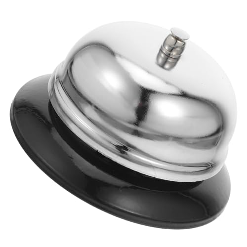 SEWACC Vintage Tischglocke aus Zinklegierung mit Schwarzem Sockel Handbetätigte Serviceglocke Klarer Lauter Vielseitig für Büro Restaurant Hotelrezeption Klassenzimmer Essensbestellung von SEWACC