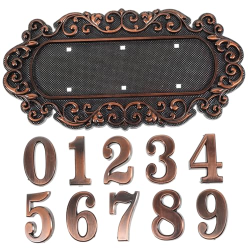 SEWACC Vintage Türschild Hausnummer Langlebigem Material Europäisches Design mit Antikem Finish Witterungsbeständig und Leicht Montierbar Stilvolle Wandnummer für Eingangstüren und Villen SEWACC Vintage Türschild Hausnummer Langlebigem Material Europäisches Design mit Antikem Finish Witterungsbeständig und Leicht Montierbar Stilvolle Wandnummer für Eingangstüren und Villen von SEWACC