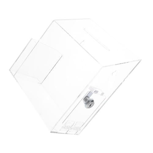 SEWACC Wahlurne aus Acryl Spende Dose Handelskarteninhaber Spendenboxen für Geld Transparent von SEWACC