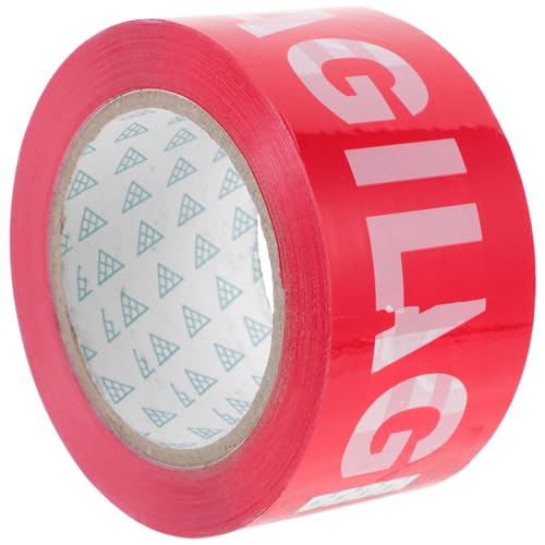 SEWACC Warnhinweis Klebeband Selbstklebend Rot Weiß Verpackungsband Fragile Tape für Umzug Versand Kartons Sicherer Schutz Empfindlicher Pakete von SEWACC