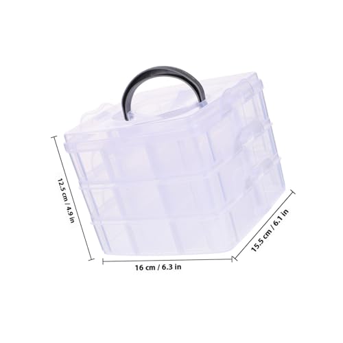 SEWACC Washi Tape Aufbewahrungsbox Dreischichtig Transparentes Kunststoff Storage Tool Kompakte Sortierbox für Bastelbedarf Platzsparend und Langlebig von SEWACC