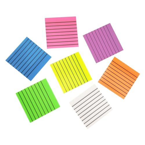 SEWACC Wasserfeste Halbtransparente Notizblöcke Portable Schreibzettel mit Karos Farbige Memo Pads für Büro Zuhause Schule Praktische Haftnotizen für Erinnerungen und Markierungen von SEWACC