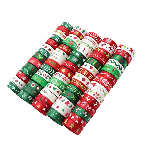 SEWACC Weihnachtliches Diy Geschenkband Verschiedene Polyesterbänder für Kreative Bastelprojekte Dekoband für Blumensträuße und Partys Zufällige Farbe von SEWACC