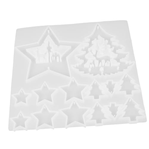 SEWACC Weihnachtsanhänger Silikonform DIY Weihnachtsbaum Stern Gießform Wiederverwendbar Flexibel Robust für Resin Basteln SEWACC Weihnachtsanhänger Silikonform DIY Weihnachtsbaum Stern Gießform Wiederverwendbar Flexibel Robust für Resin Basteln von SEWACC