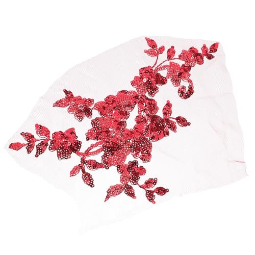 SEWACC Weinrote Bestickte Spitzenblume Bügelflicken mit Pailletten und Perlen Langlebige Polyester Applikation für Kleidung zum Aufbügeln oder Aufnähen Vielseitig für Kostüme Party und SEWACC Weinrote Bestickte Spitzenblume Bügelflicken mit Pailletten und Perlen Langlebige Polyester Applikation für Kleidung zum Aufbügeln oder Aufnähen Vielseitig für Kostüme Party und von SEWACC
