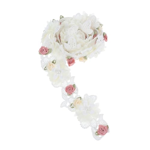 SEWACC Weiße Spitzenband mit Perlenbesatz Breit Romantisches Spitzenband für DIY Handwerk Blumensträuße Scrapbooking und Nähprojekte Vielseitig Zuschneidbar Einfach zu Verarbeiten SEWACC Weiße Spitzenband mit Perlenbesatz Breit Romantisches Spitzenband für DIY Handwerk Blumensträuße Scrapbooking und Nähprojekte Vielseitig Zuschneidbar Einfach zu Verarbeiten von SEWACC