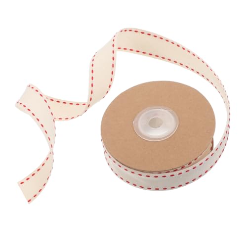 SEWACC Weißes Geschenkband mit Gestricheltem Muster für Bastelprojekte Dekoration Haarschmuck und Feiertagsgeschenke Yards von SEWACC