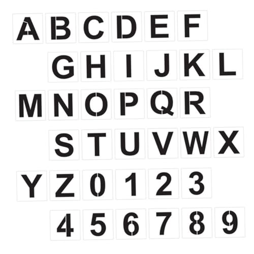 SEWACC Wiederverwendbare Alphabet Schablonen Teiliges aus Langlebigem Pet für Zeichenvorlagen Malvorlagen DIY Wanddekoration Handwerk SEWACC Wiederverwendbare Alphabet Schablonen Teiliges aus Langlebigem Pet für Zeichenvorlagen Malvorlagen DIY Wanddekoration Handwerk von SEWACC