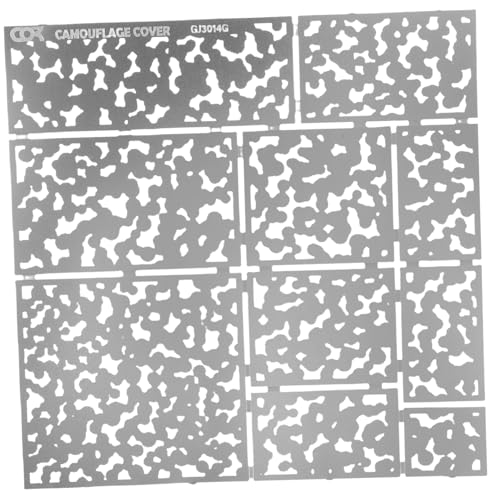 SEWACC Wiederverwendbare Camouflage Schablone aus Praktische Spray Vorlage für DIY Dekoration Modellbemalung und Bastelprojekte Robust und Vielseitig für Kreative Anwendungen von SEWACC
