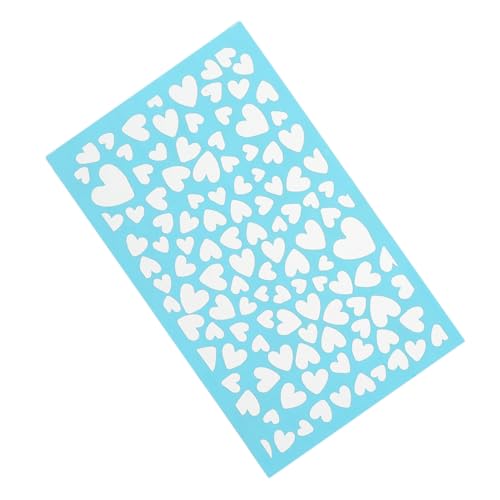 SEWACC Wiederverwendbare Siebdruckschablone aus Hochwertigem Polyester Herzförmiges Muster Langlebig und Formstabil für Polymer Clay DIY Schmuckdekoration und Holzarbeiten von SEWACC
