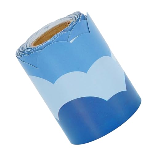 SEWACC Wolkendesign Bordüre Aufkleber für Pinnwände Selbstklebende Dekoration für Klassenzimmer Hochzeiten und Zuhause Flexibel Zuschneidbar Langlebig und Einfach Anzubringen von SEWACC