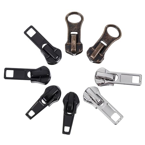 SEWACC Zipper Ersatzset Teilig Resin Zipper Köpfe Metall Reißverschluss Reparatur für Jacken Hosen Taschen Vielseitig Kompatibel Langlebig von SEWACC