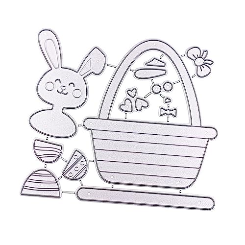 SEWACC und Kaninchen Präge Schablone Carbonstahl DIY Stanzform für Scrapbooking Kartengestaltung Langlebige und Sichere Bastelvorlage für Osterdekorationen SEWACC und Kaninchen Präge Schablone Carbonstahl DIY Stanzform für Scrapbooking Kartengestaltung Langlebige und Sichere Bastelvorlage für Osterdekorationen von SEWACC