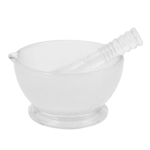 SEWACC und Stößel Set Bruchsicheres mit Rutschfestem Boden Ergonomischer Stößel für Labor und Küche zum Mahlen und Mischen von SEWACC
