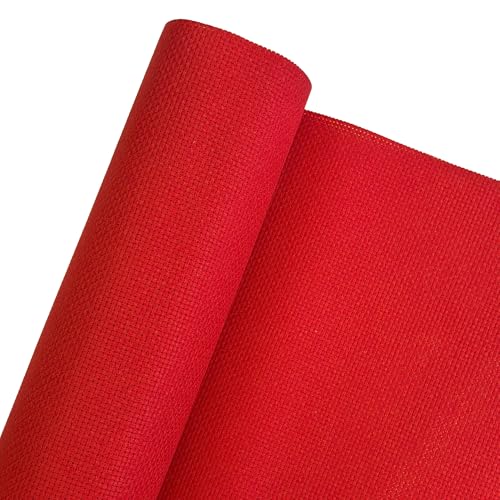 Aida-Stoff, Kreuzstich-Stickstoff, Fadenzahl 12, Rot (149,9 cm B x 99,1 cm) von SEWCRANE