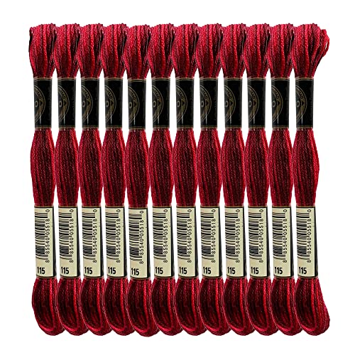 Magical Color Variegated Cross Stitch Thread Color Variations Embroidery Floss Pack, 8.7-Yard, Dark Red, Pack of 12 Skeins Magical Color Variegated Cross Stitch Thread Color Variations Embroidery Floss Pack, 8.7-Yard, Dark Red, Pack of 12 Skeins von SEWCRANE