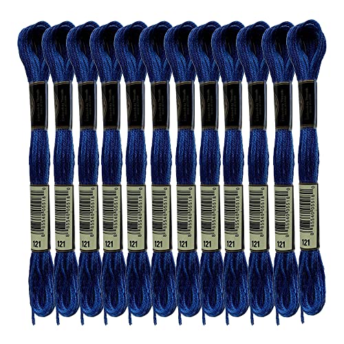 Magical Color Variegated Cross Stitch Thread Color Variations Embroidery Floss Pack, 8.7-Yard, Delft Blue, Pack of 12 Skeins Magical Color Variegated Cross Stitch Thread Color Variations Embroidery Floss Pack, 8.7-Yard, Delft Blue, Pack of 12 Skeins von SEWCRANE