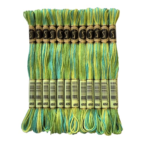 Magical Color Variegated Cross Stitch Thread Color Variations Embroidery Floss Pack, 8.7-Yard, Roaming Pastures, Pack of 12 Skeins Magical Color Variegated Cross Stitch Thread Color Variations Embroidery Floss Pack, 8.7-Yard, Roaming Pastures, Pack of 12 Skeins von SEWCRANE